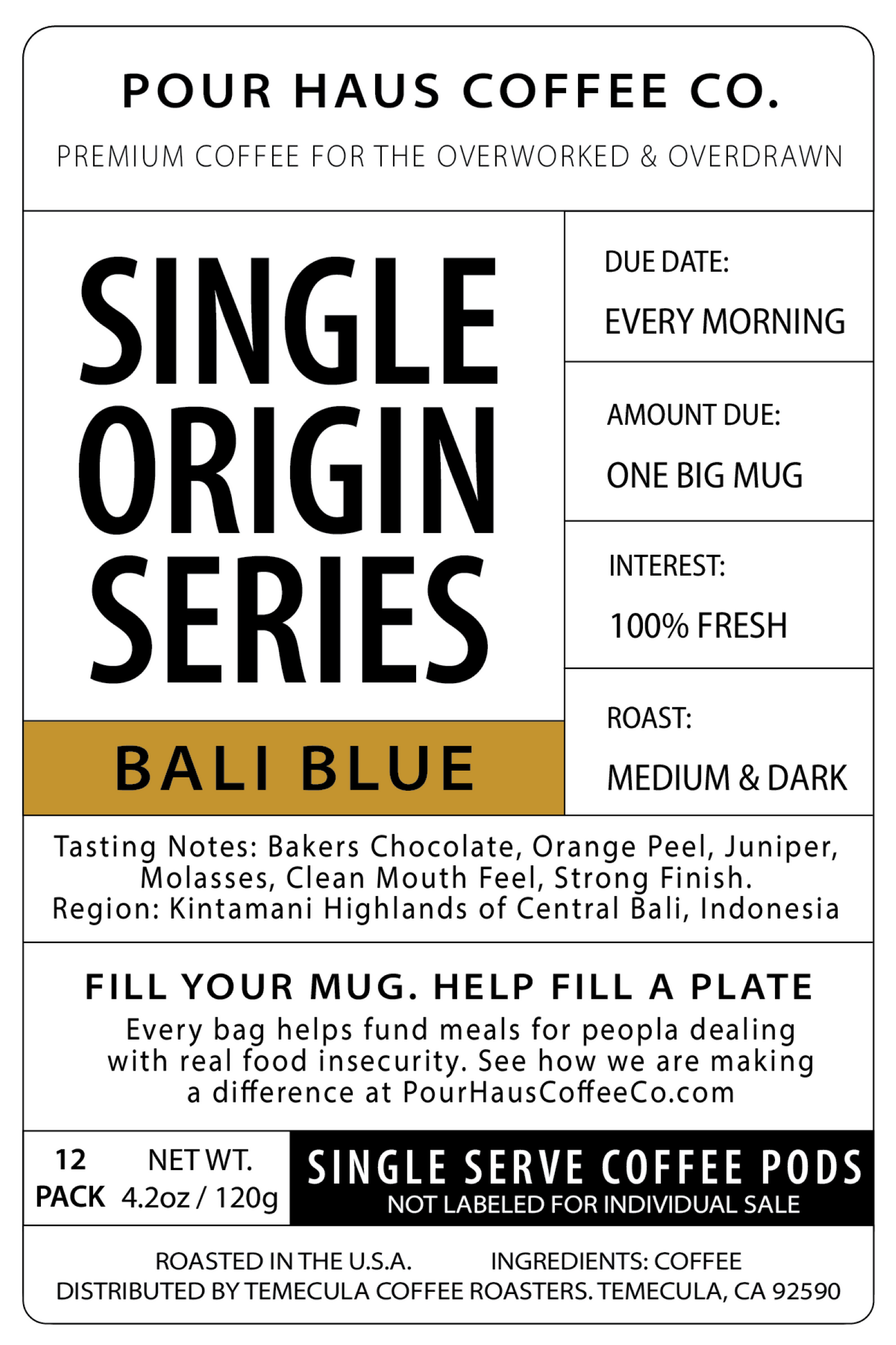 Single Origin - Bali Coffee Pods